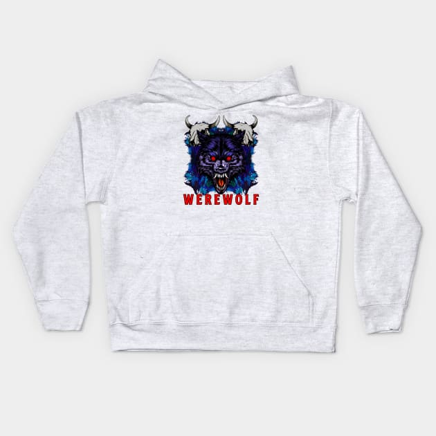 WEREWOLF Kids Hoodie by theanomalius_merch